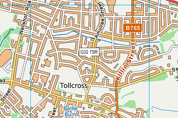 G32 7SR map - OS VectorMap District (Ordnance Survey)