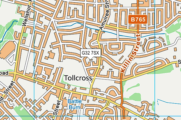 G32 7SX map - OS VectorMap District (Ordnance Survey)