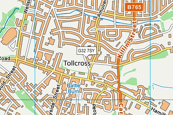 G32 7SY map - OS VectorMap District (Ordnance Survey)