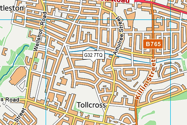 G32 7TQ map - OS VectorMap District (Ordnance Survey)