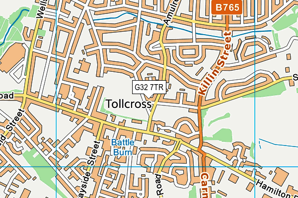 G32 7TR map - OS VectorMap District (Ordnance Survey)