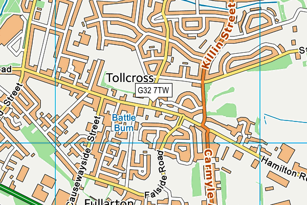 G32 7TW map - OS VectorMap District (Ordnance Survey)