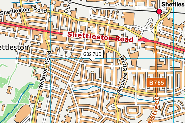 G32 7UD map - OS VectorMap District (Ordnance Survey)