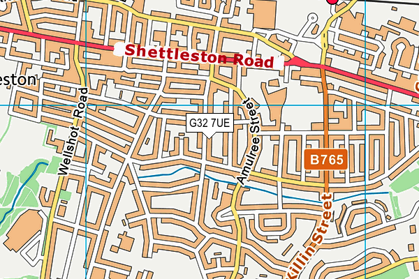 G32 7UE map - OS VectorMap District (Ordnance Survey)