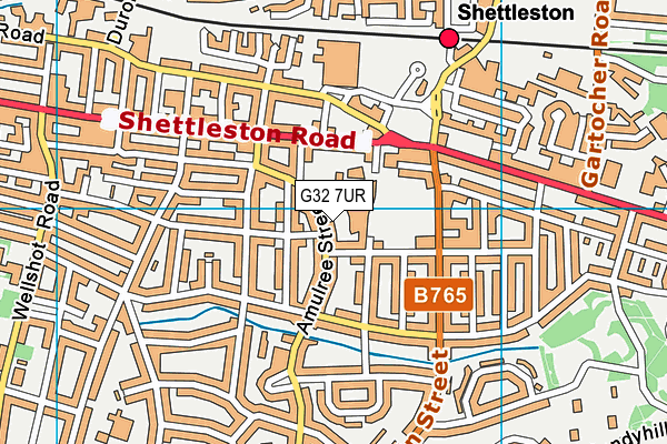 G32 7UR map - OS VectorMap District (Ordnance Survey)