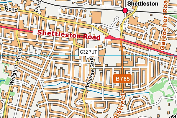 G32 7UT map - OS VectorMap District (Ordnance Survey)