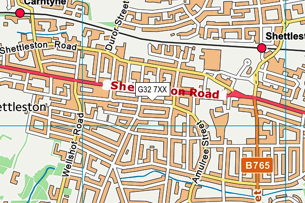 G32 7XX map - OS VectorMap District (Ordnance Survey)