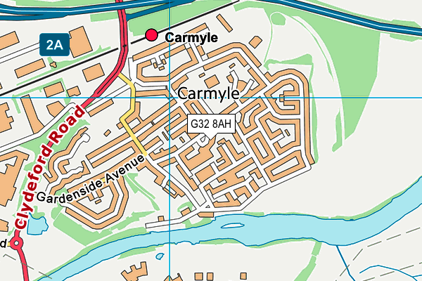 G32 8AH map - OS VectorMap District (Ordnance Survey)