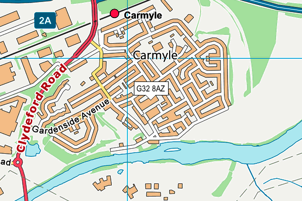 G32 8AZ map - OS VectorMap District (Ordnance Survey)