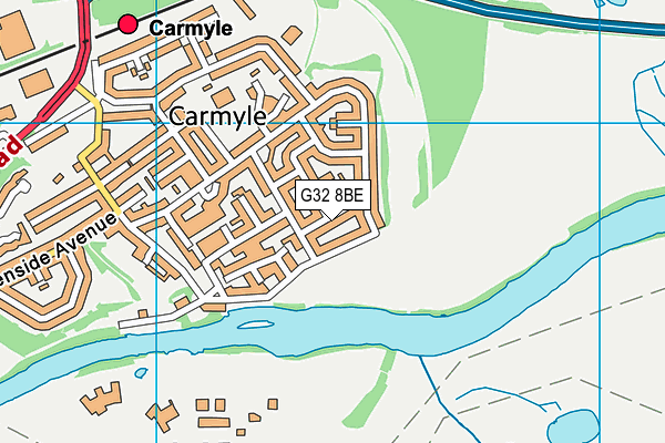 G32 8BE map - OS VectorMap District (Ordnance Survey)