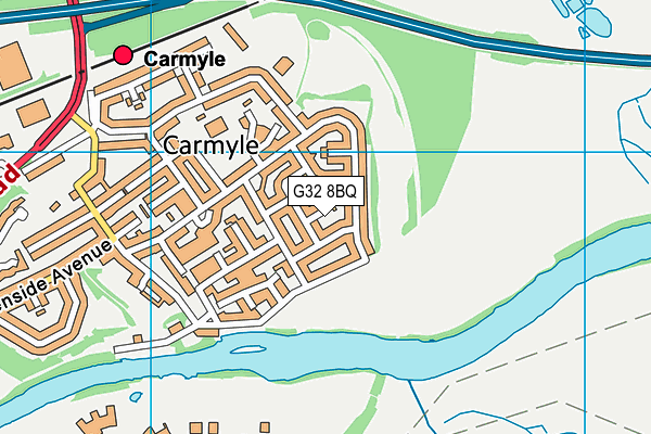 G32 8BQ map - OS VectorMap District (Ordnance Survey)