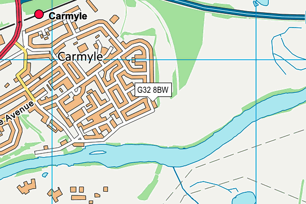 G32 8BW map - OS VectorMap District (Ordnance Survey)