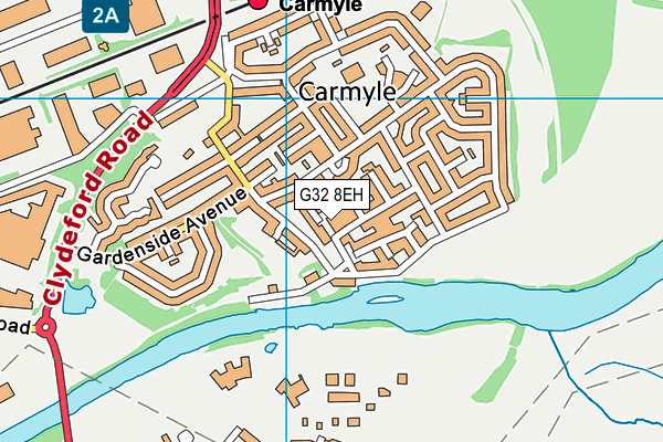 G32 8EH map - OS VectorMap District (Ordnance Survey)