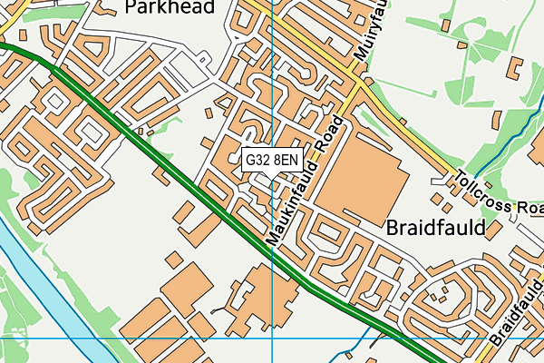 G32 8EN map - OS VectorMap District (Ordnance Survey)