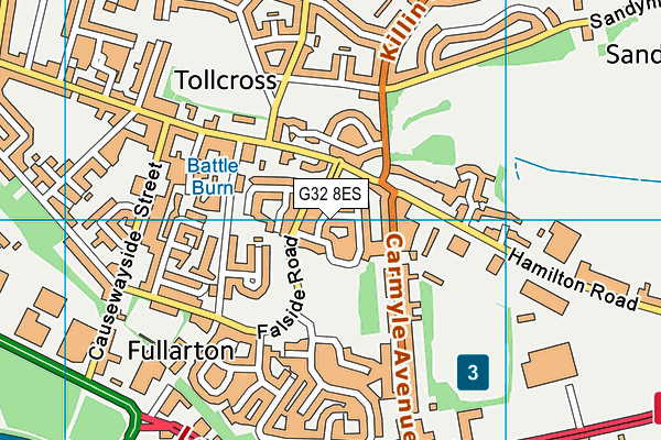 G32 8ES map - OS VectorMap District (Ordnance Survey)
