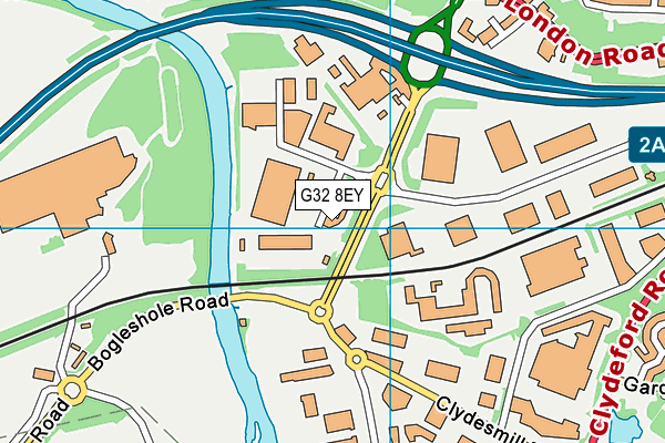 G32 8EY map - OS VectorMap District (Ordnance Survey)