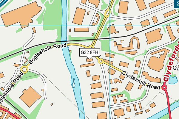 G32 8FH map - OS VectorMap District (Ordnance Survey)