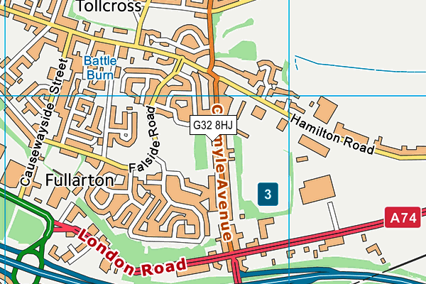 G32 8HJ map - OS VectorMap District (Ordnance Survey)