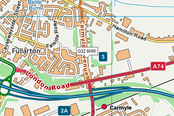 G32 8HW map - OS VectorMap District (Ordnance Survey)