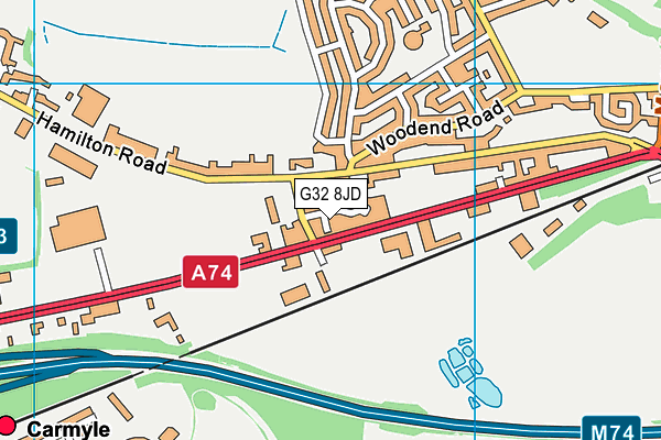 G32 8JD map - OS VectorMap District (Ordnance Survey)