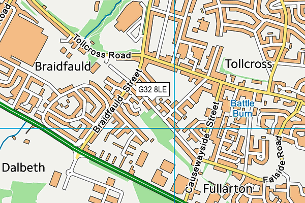 G32 8LE map - OS VectorMap District (Ordnance Survey)