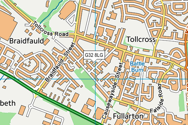 G32 8LG map - OS VectorMap District (Ordnance Survey)