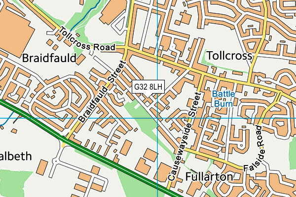 G32 8LH map - OS VectorMap District (Ordnance Survey)