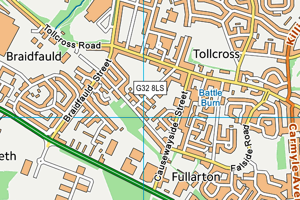 G32 8LS map - OS VectorMap District (Ordnance Survey)