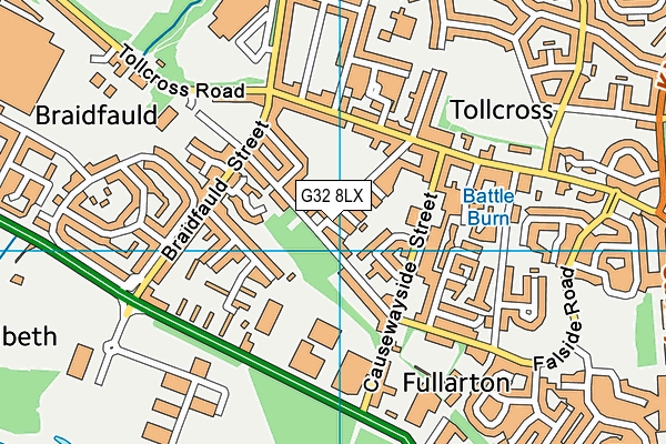 G32 8LX map - OS VectorMap District (Ordnance Survey)