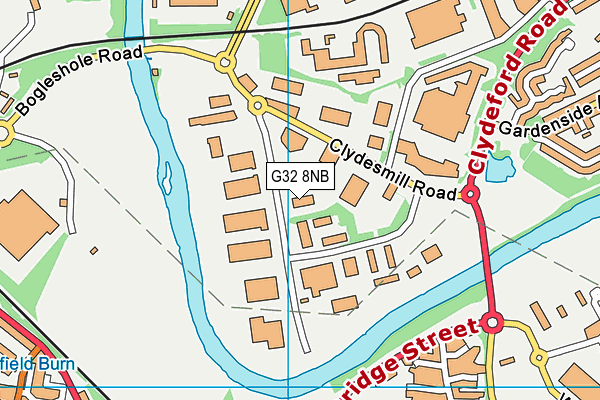 G32 8NB map - OS VectorMap District (Ordnance Survey)