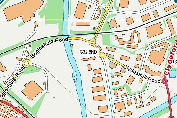 G32 8ND map - OS VectorMap District (Ordnance Survey)