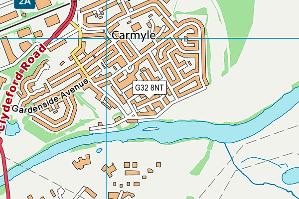 G32 8NT map - OS VectorMap District (Ordnance Survey)