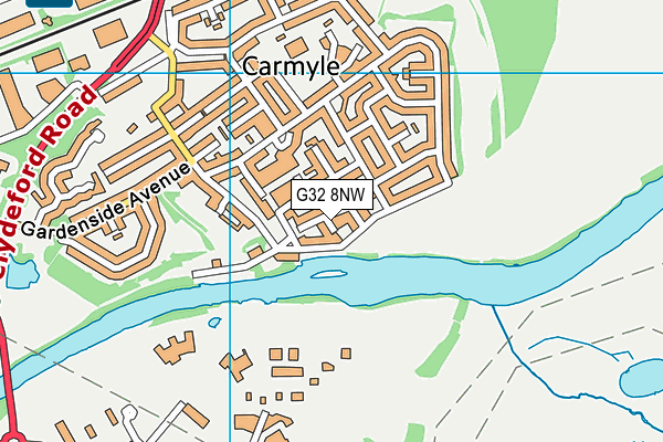 G32 8NW map - OS VectorMap District (Ordnance Survey)