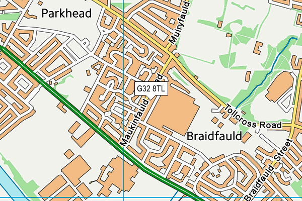 G32 8TL map - OS VectorMap District (Ordnance Survey)