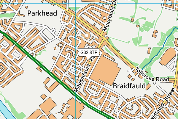 G32 8TP map - OS VectorMap District (Ordnance Survey)