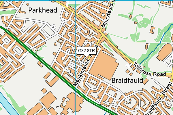 G32 8TR map - OS VectorMap District (Ordnance Survey)