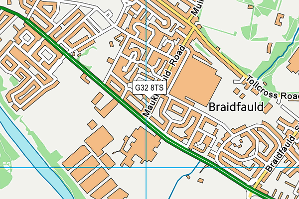 G32 8TS map - OS VectorMap District (Ordnance Survey)