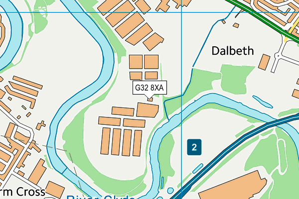 G32 8XA map - OS VectorMap District (Ordnance Survey)