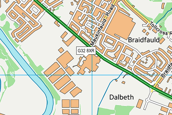 G32 8XR map - OS VectorMap District (Ordnance Survey)