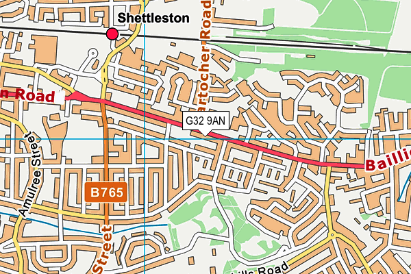 G32 9AN map - OS VectorMap District (Ordnance Survey)