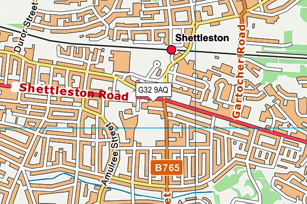 G32 9AQ map - OS VectorMap District (Ordnance Survey)