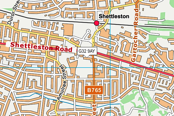 G32 9AY map - OS VectorMap District (Ordnance Survey)