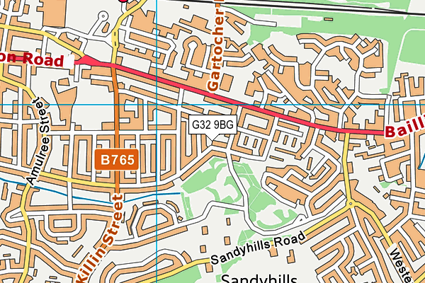 G32 9BG map - OS VectorMap District (Ordnance Survey)