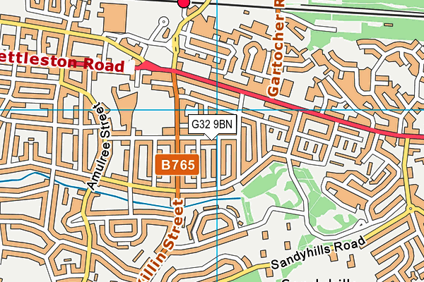 G32 9BN map - OS VectorMap District (Ordnance Survey)