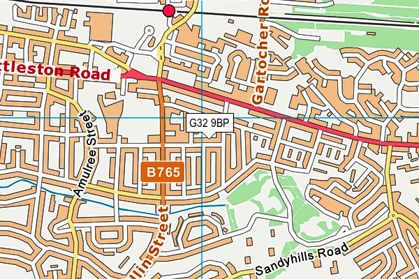 G32 9BP map - OS VectorMap District (Ordnance Survey)