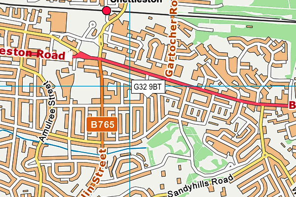 G32 9BT map - OS VectorMap District (Ordnance Survey)