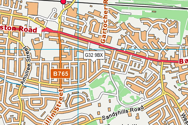 G32 9BX map - OS VectorMap District (Ordnance Survey)