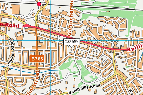 G32 9BY map - OS VectorMap District (Ordnance Survey)