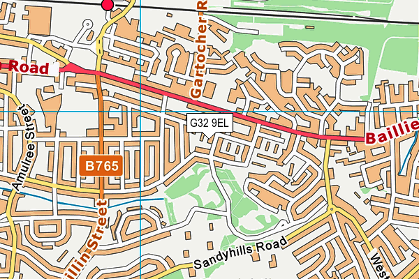 G32 9EL map - OS VectorMap District (Ordnance Survey)