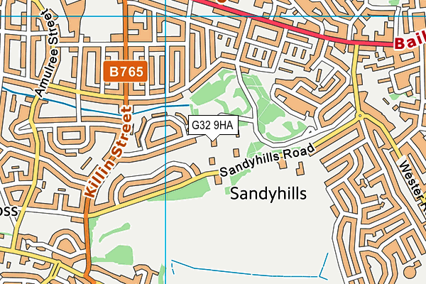 G32 9HA map - OS VectorMap District (Ordnance Survey)